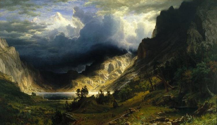 Albert Bierstadt Storm in the Rocky Mountains, Mount Rosalie China oil painting art